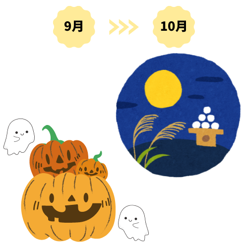 9～10月のイラスト