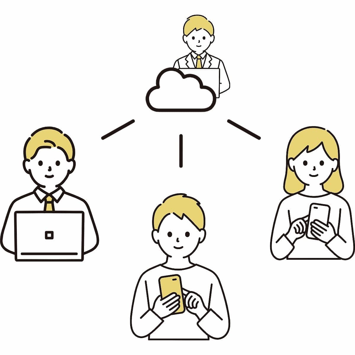 充実した不動産情報ネットワークのイラスト